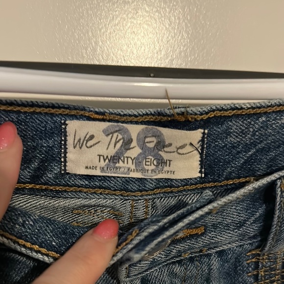 WE THE FREE | Blue Jean Shorts Distressed Frayed Hem - Picture 4 of 11